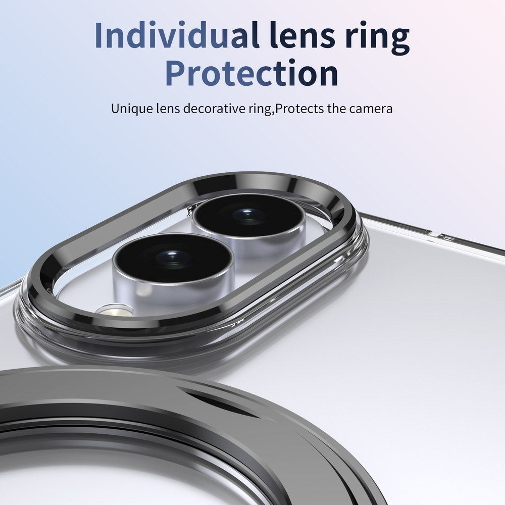 Husă Samsung Z Fold 8 MagRing integrală, Clear/Black