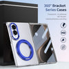 Husă Samsung Z Fold 8 MagRing integrală, Clear/Blue