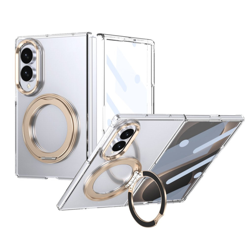 Husă Samsung Z Fold 8 MagRing integrală, Clear/Desert Gold