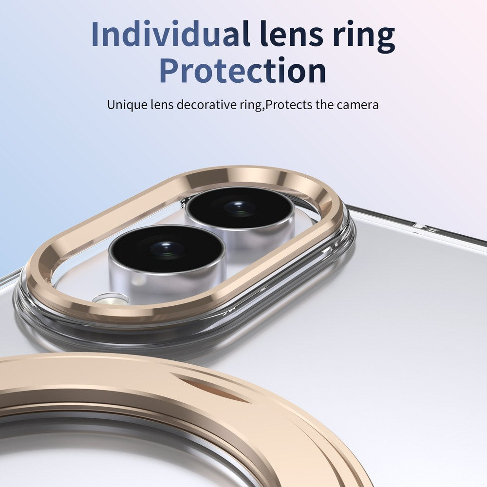 Husă Samsung Z Fold 8 MagRing integrală, Clear/Desert Gold