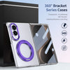 Husă Samsung Z Fold 8 MagRing integrală, Clear/Purple