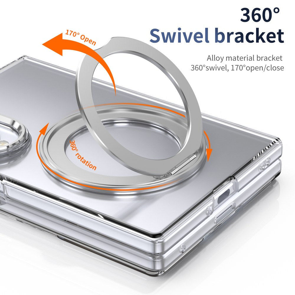 Husă Samsung Z Fold 8 MagRing integrală, Clear/Silver