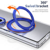Husă Samsung Z Fold 8 Ultra MagRing integrală, Clear/Blue
