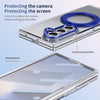 Husă Samsung Z Fold 8 Ultra MagRing integrală, Clear/Blue