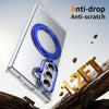 Husă Samsung Z Fold 8 Ultra MagRing integrală, Clear/Blue