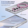 Husă Samsung Z Fold 8 Ultra MagRing integrală, Clear/Pink