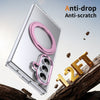Husă Samsung Z Fold 8 Ultra MagRing integrală, Clear/Pink