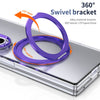 Husă Samsung Z Fold 8 Ultra MagRing integrală, Clear/Purple