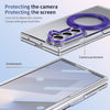 Husă Samsung Z Fold 8 Ultra MagRing integrală, Clear/Purple