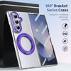 Husă Samsung Z Fold 8 Ultra MagRing integrală, Clear/Purple