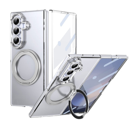 Husă Samsung Z Fold 8 Ultra MagRing integrală, Clear/Silver