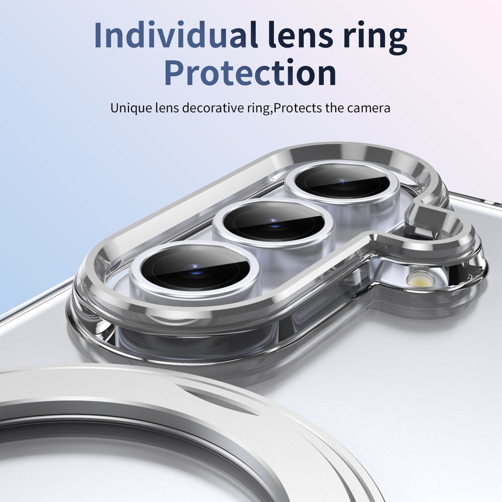 Husă Samsung Z Fold 8 Ultra MagRing integrală, Clear/Silver