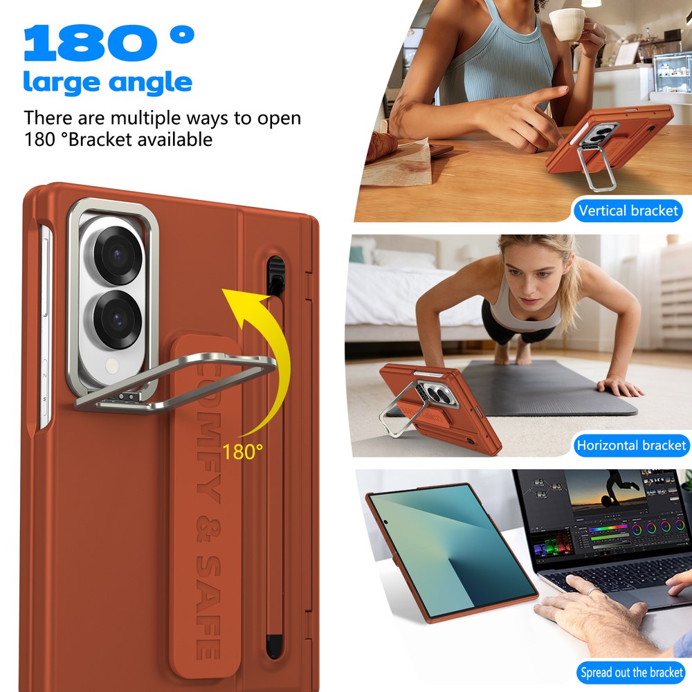 Husă Samsung Z Fold 8 CamBracket II TouchPen, Brown