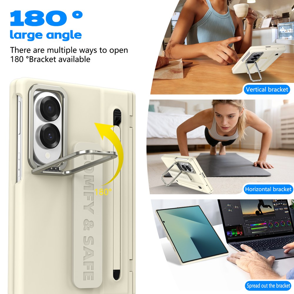 Husă Samsung Z Fold 8 CamBracket II TouchPen, Cream
