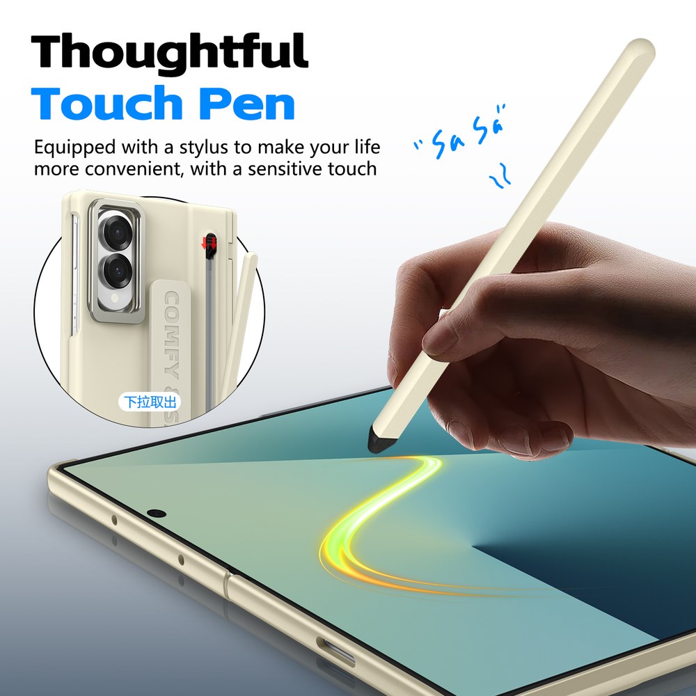 Husă Samsung Z Fold 8 CamBracket II TouchPen, Cream