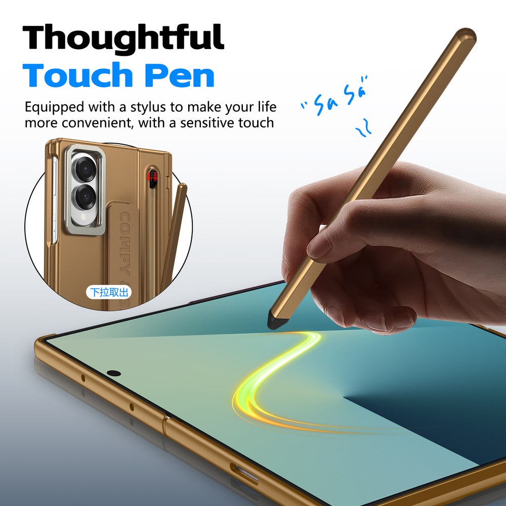 Husă Samsung Z Fold 8 CamBracket II TouchPen, Gold