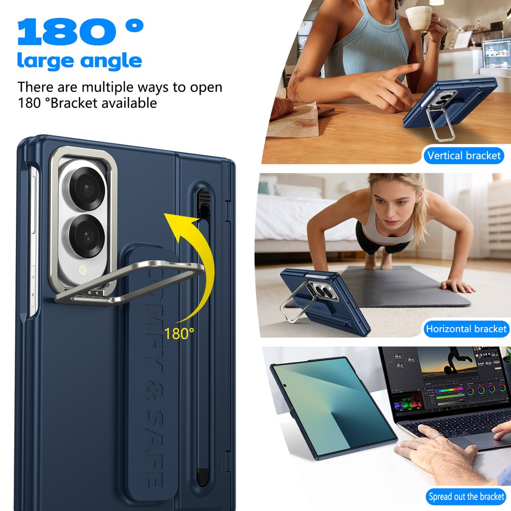 Husă Samsung Z Fold 8 CamBracket II TouchPen, Dark Blue