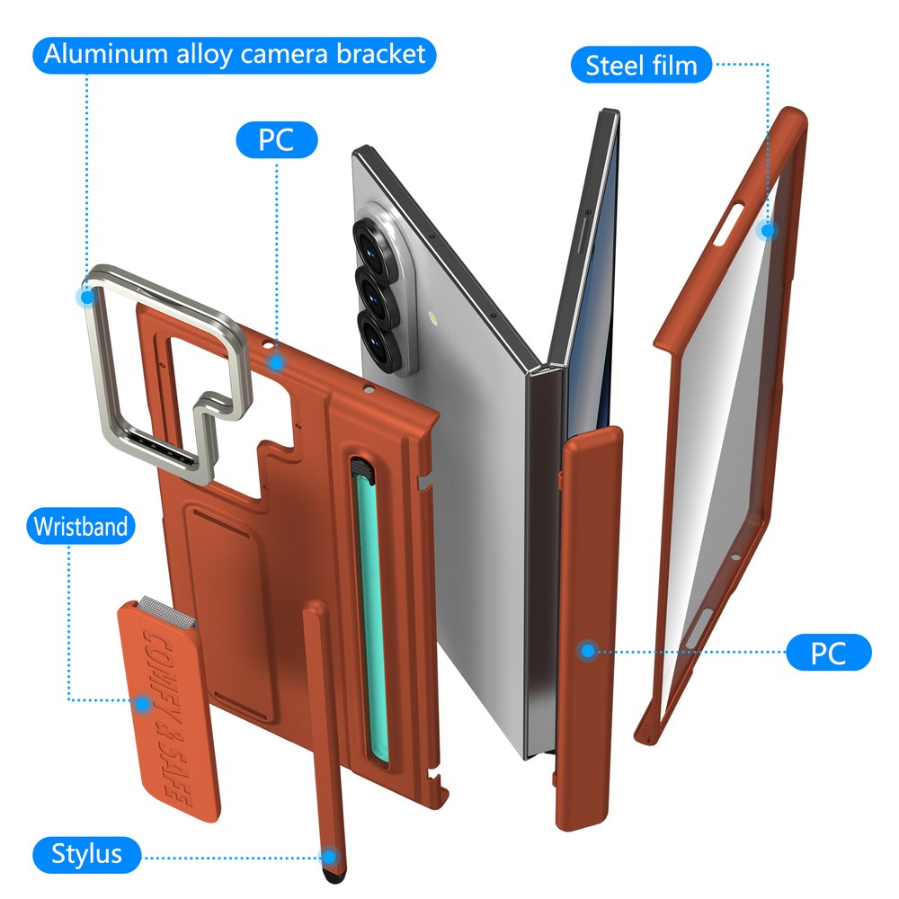 Husă Samsung Z Fold 8 Ultra CamBracket II TouchPen, Brown