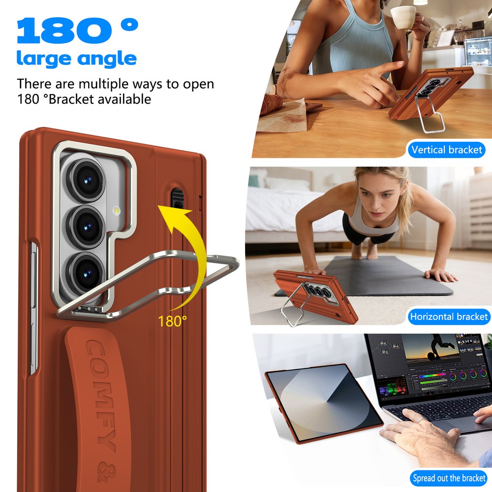 Husă Samsung Z Fold 8 Ultra CamBracket II TouchPen, Brown