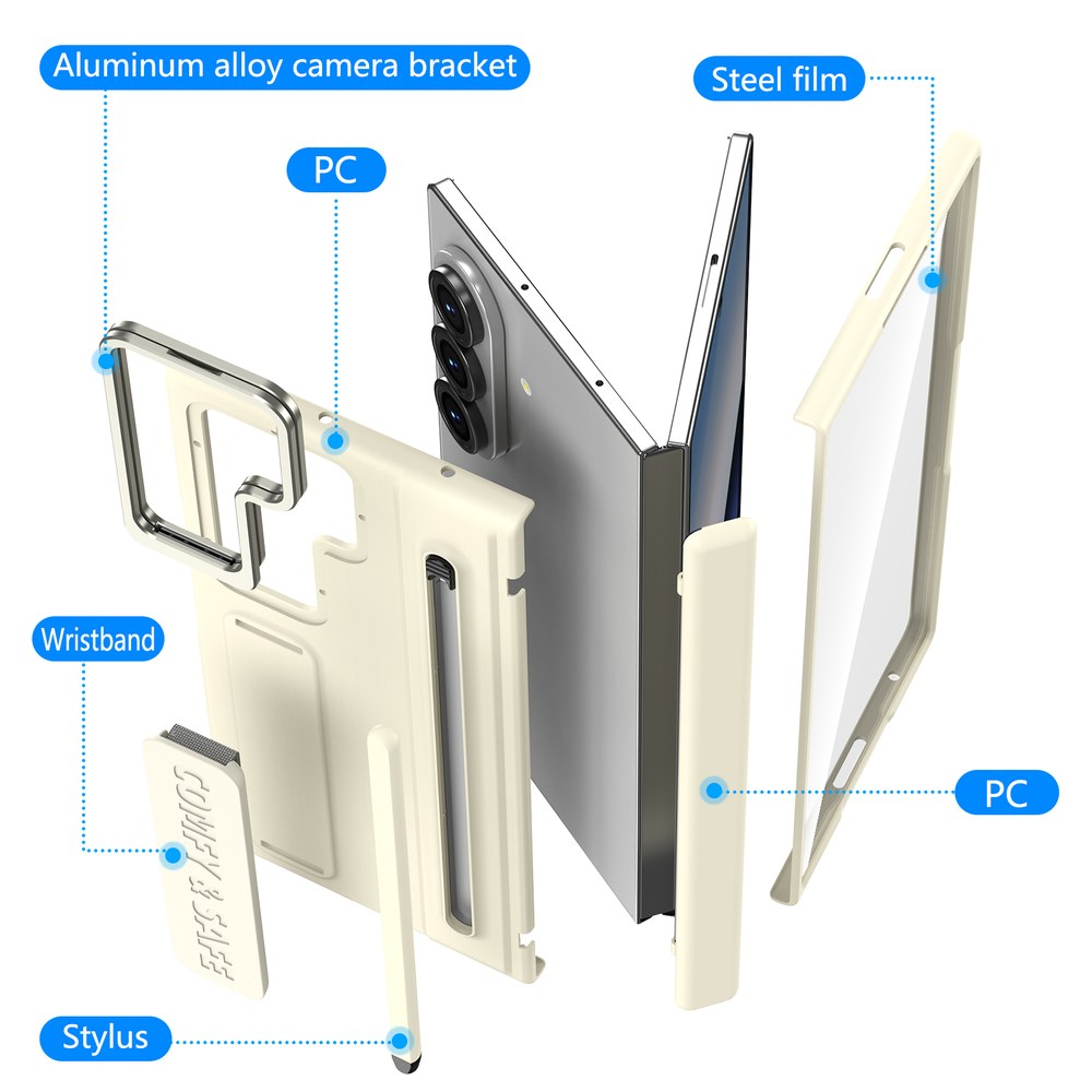 Husă Samsung Z Fold 8 Ultra CamBracket II TouchPen, Cream