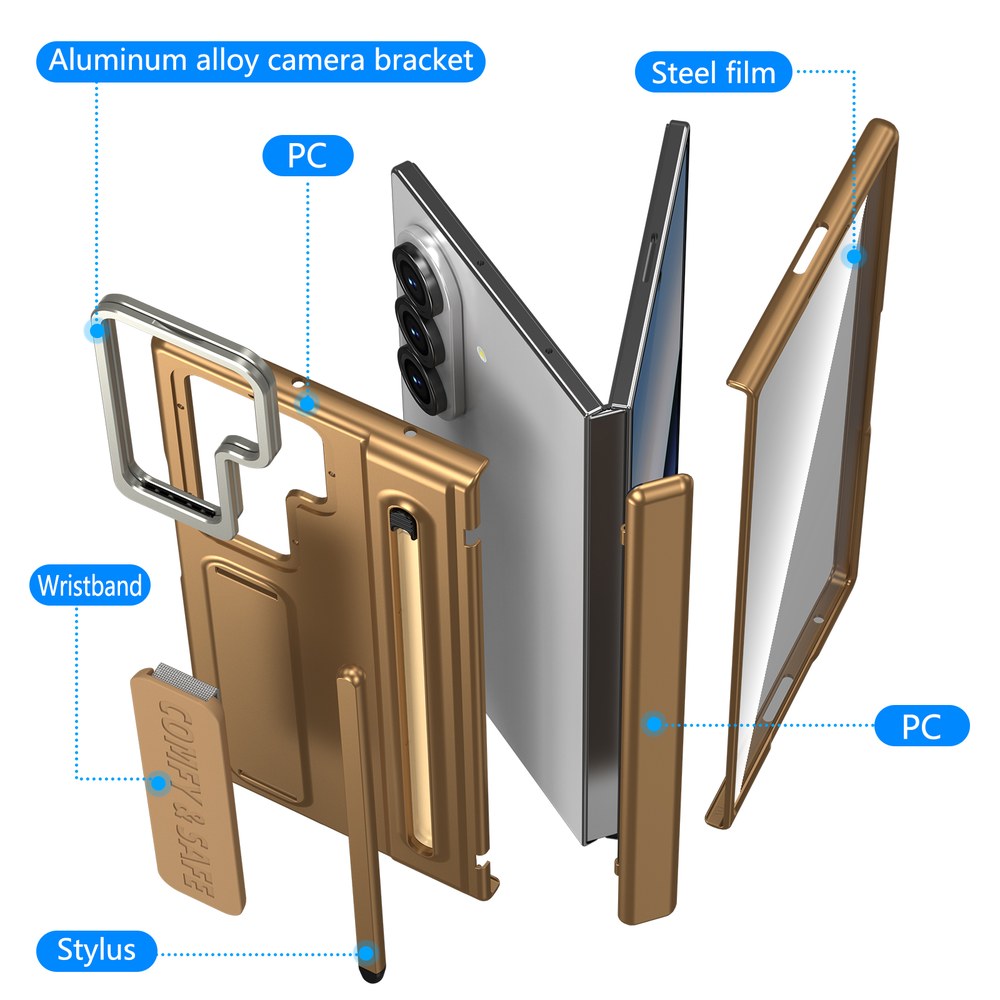 Husă Samsung Z Fold 8 Ultra CamBracket II TouchPen, Gold