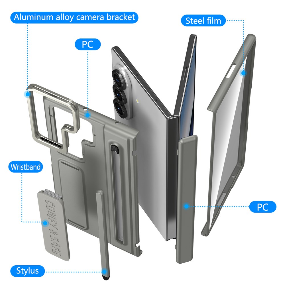 Husă Samsung Z Fold 8 Ultra CamBracket II TouchPen, Dark Gray