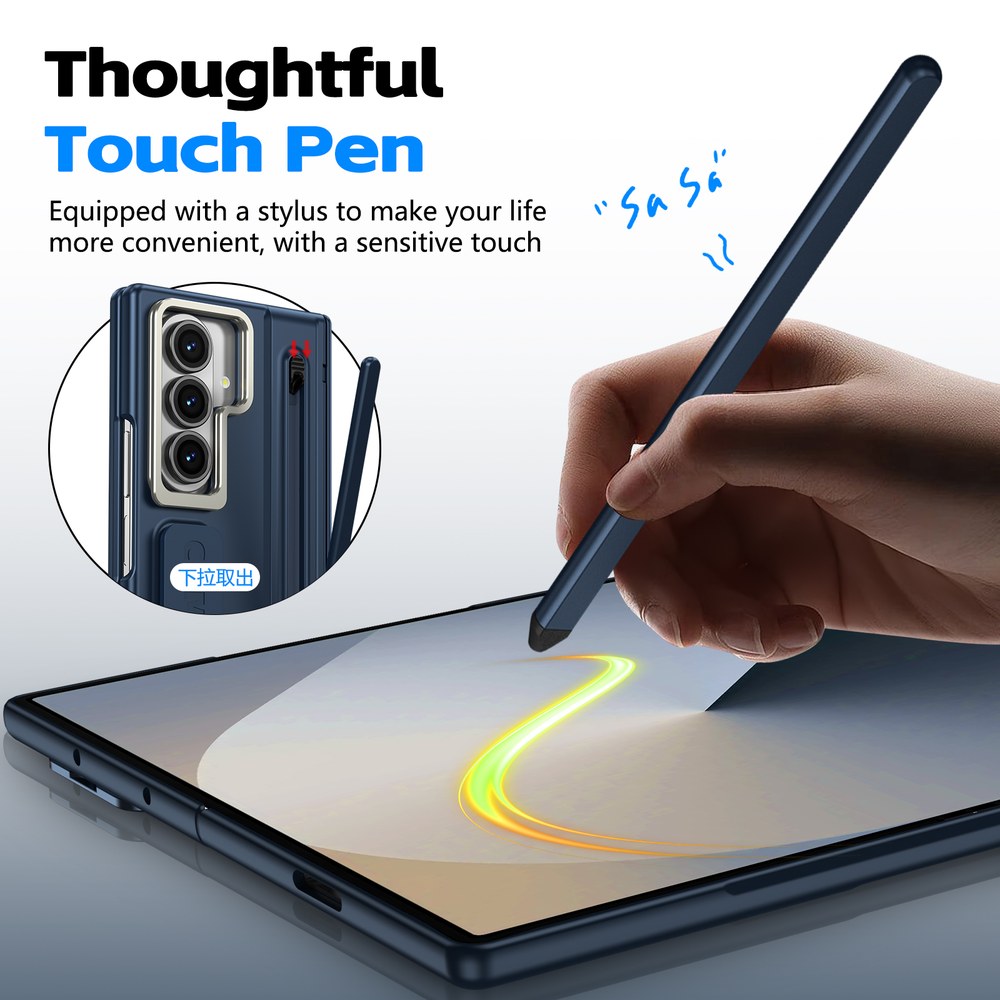 Husă Samsung Z Fold 8 Ultra CamBracket II TouchPen, Dark Blue