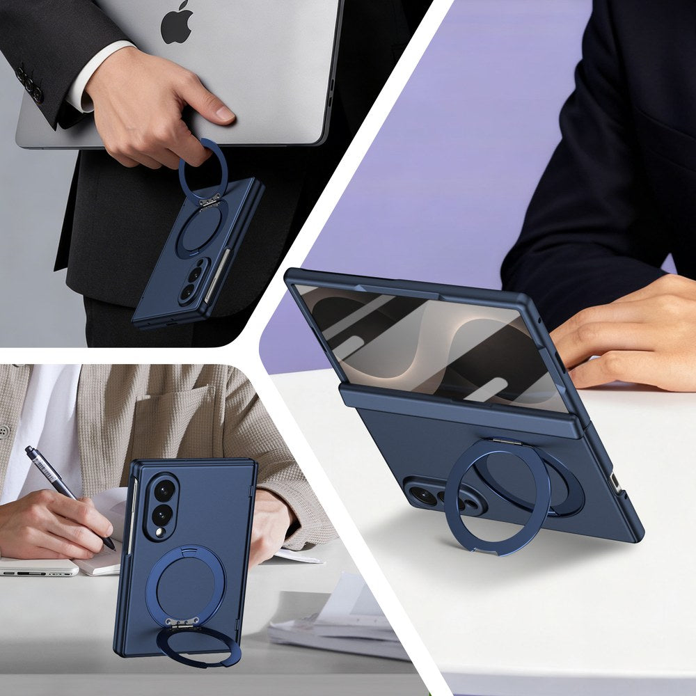 Husă Samsung Z Fold 8 MagRing integrală Frosted, Blue