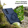 Husă Samsung Z Fold 8 MagRing integrală Frosted, Blue