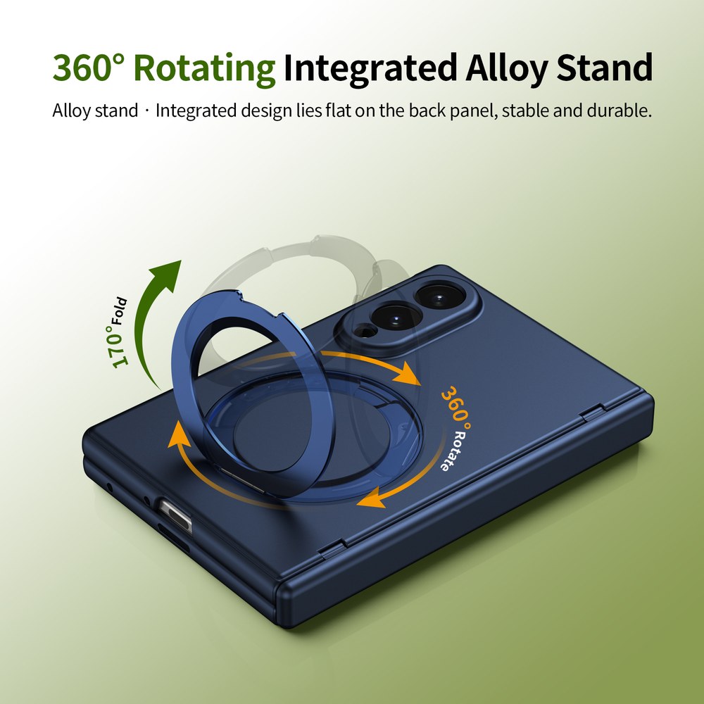 Husă Samsung Z Fold 8 MagRing integrală Frosted, Blue