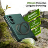 Husă Samsung Z Fold 8 MagRing integrală Frosted, Green