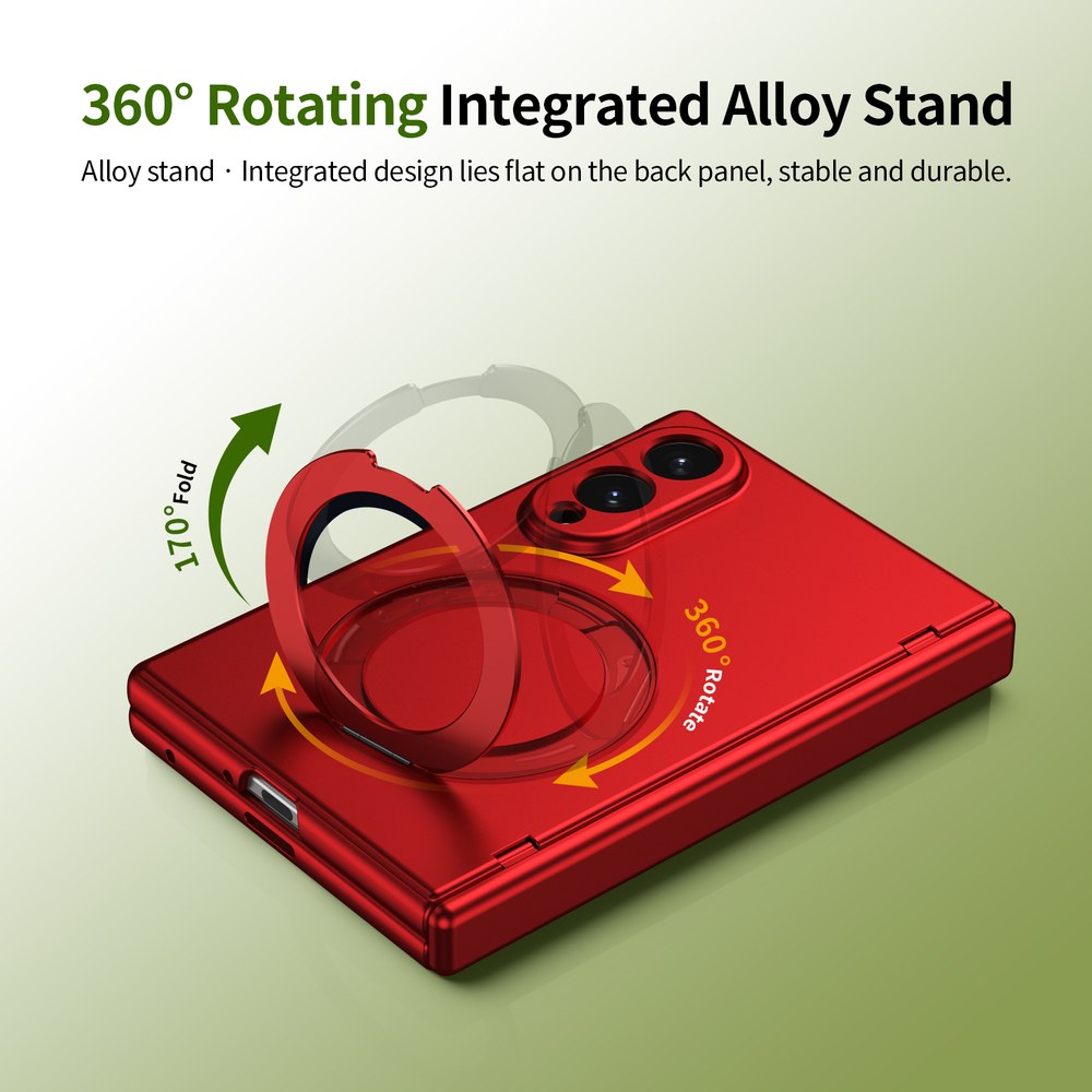 Husă Samsung Z Fold 8 MagRing integrală Frosted, Red