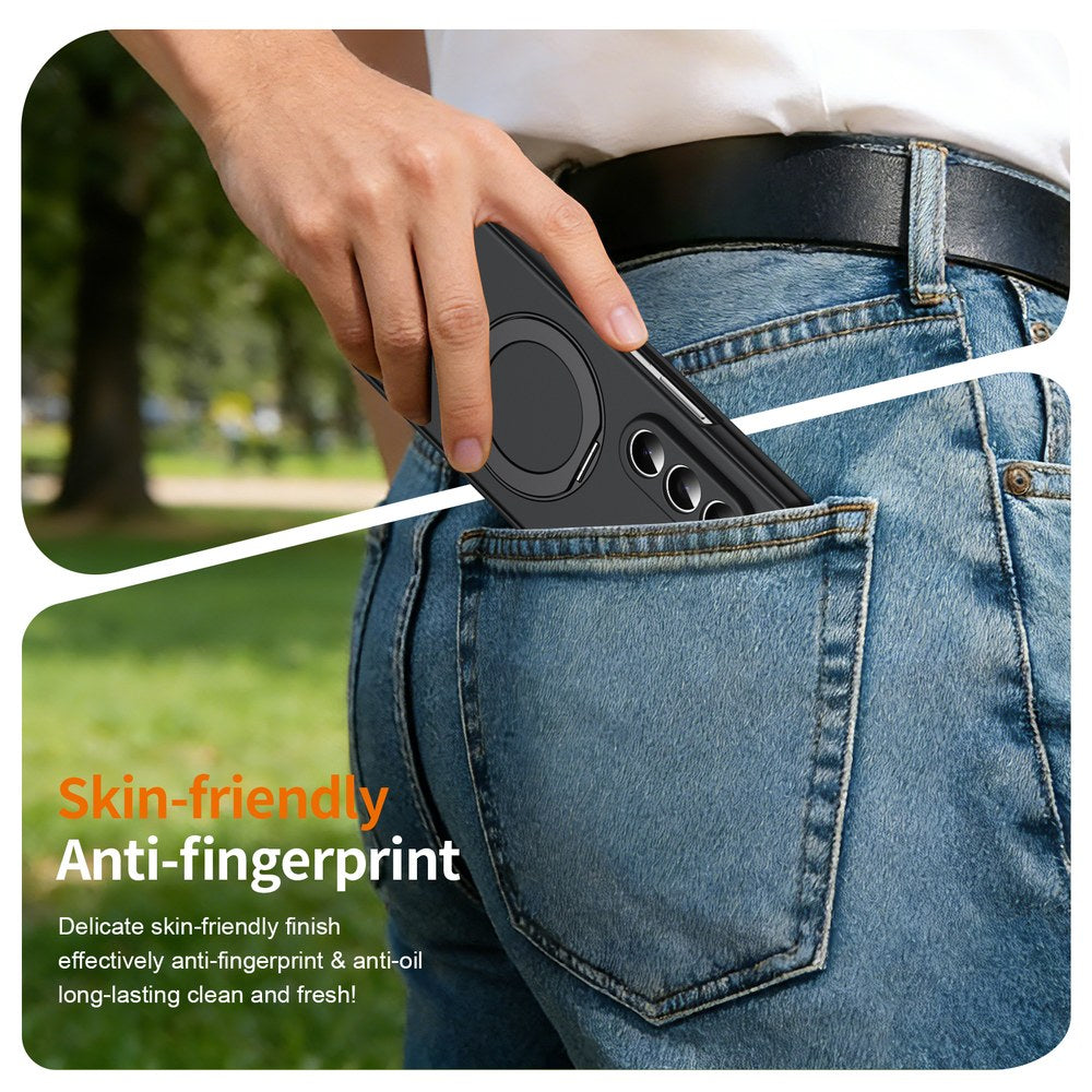 Husă Samsung Z Fold 8 Ultra MagRing integrală Frosted, Black