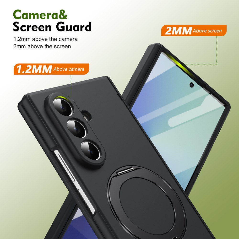 Husă Samsung Z Fold 8 Ultra MagRing integrală Frosted, Black