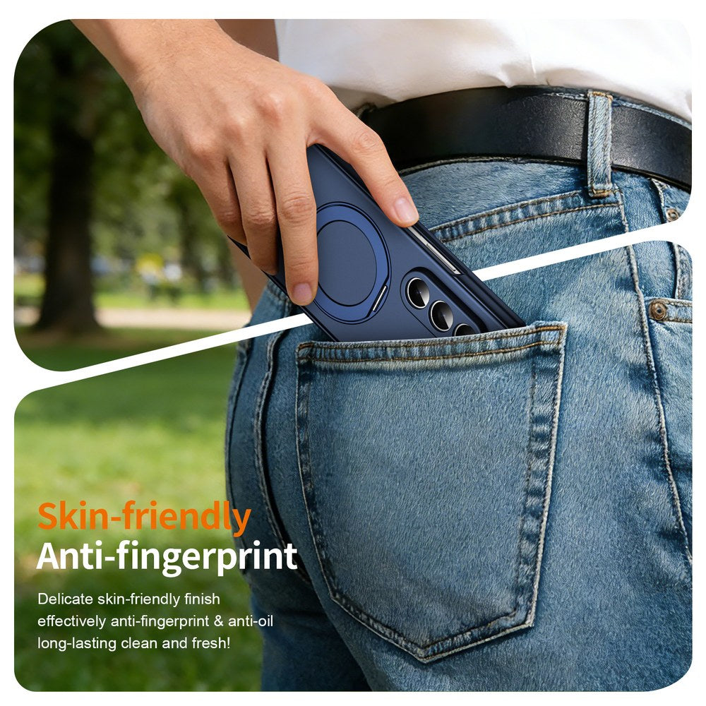 Husă Samsung Z Fold 8 Ultra MagRing integrală Frosted, Blue