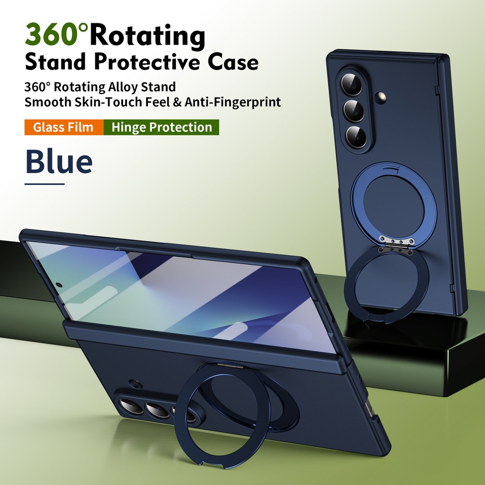 Husă Samsung Z Fold 8 Ultra MagRing integrală Frosted, Blue