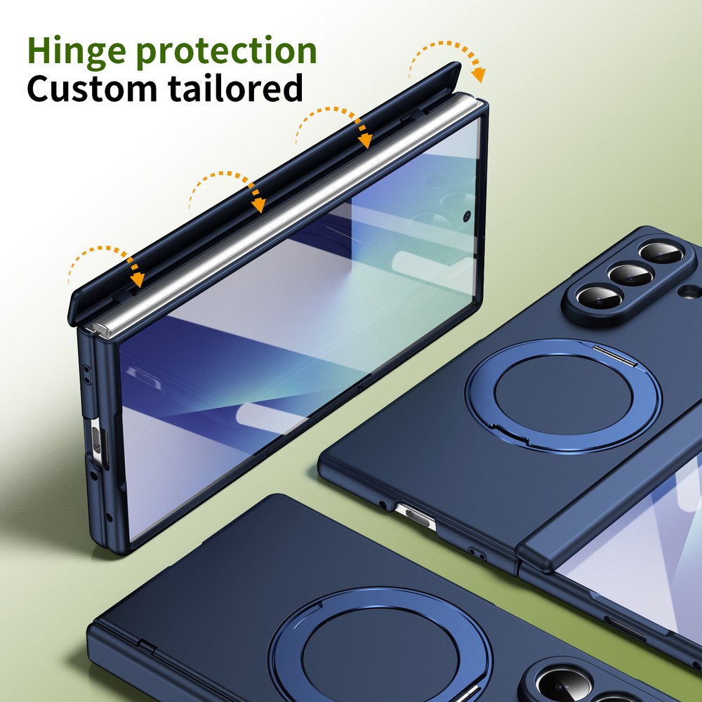 Husă Samsung Z Fold 8 Ultra MagRing integrală Frosted, Blue