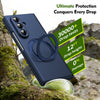 Husă Samsung Z Fold 8 Ultra MagRing integrală Frosted, Blue