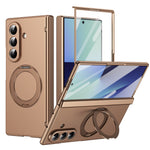 Husă Samsung Z Fold 8 Ultra MagRing integrală Frosted, Gold