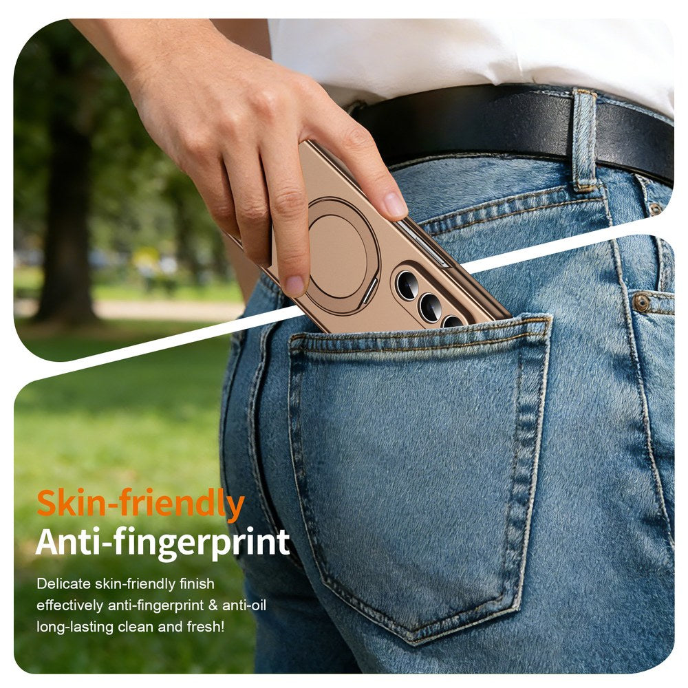 Husă Samsung Z Fold 8 Ultra MagRing integrală Frosted, Gold