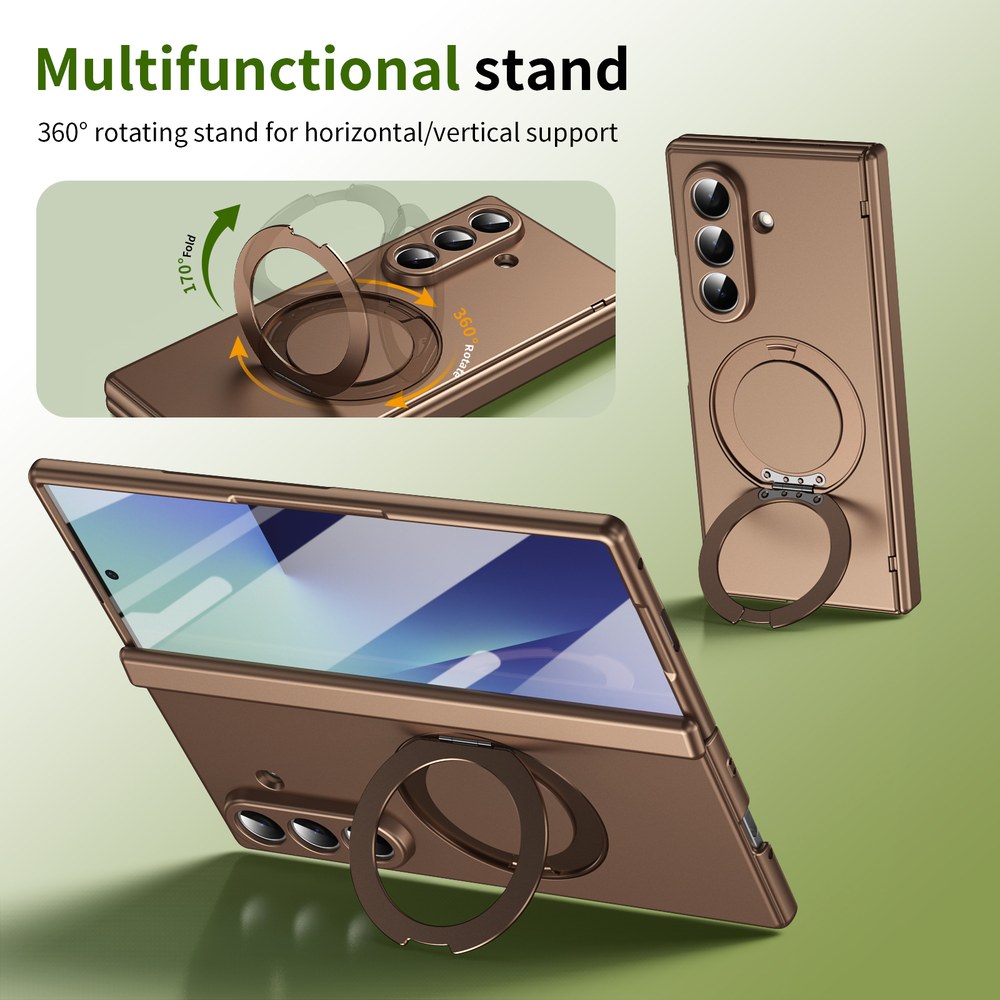 Husă Samsung Z Fold 8 Ultra MagRing integrală Frosted, Gold