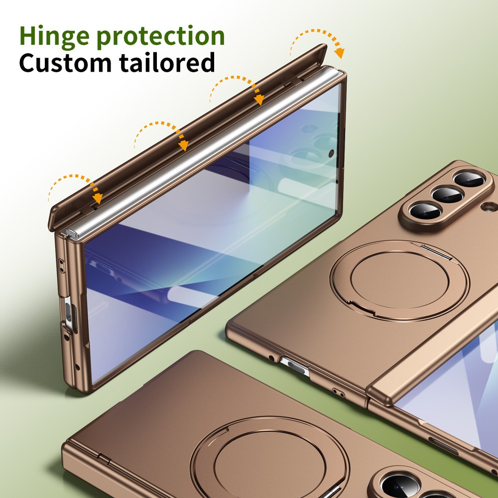 Husă Samsung Z Fold 8 Ultra MagRing integrală Frosted, Gold