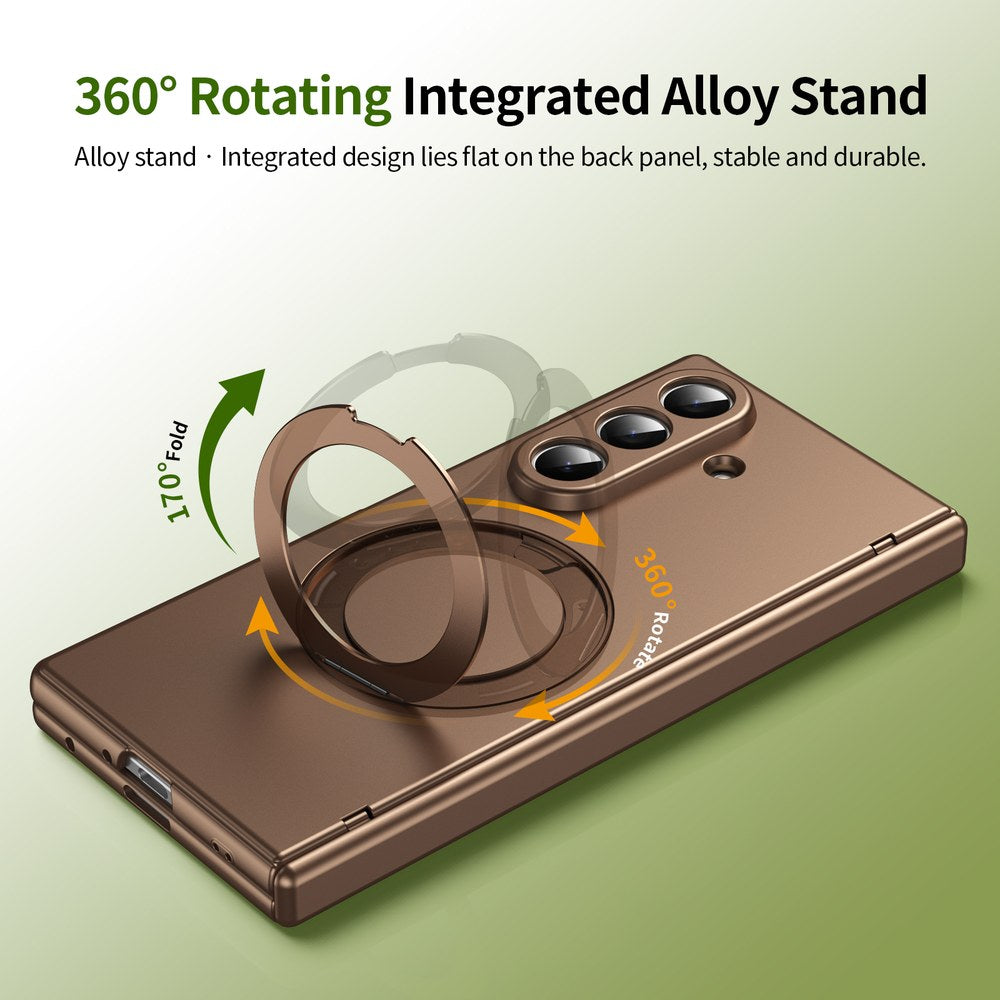 Husă Samsung Z Fold 8 Ultra MagRing integrală Frosted, Gold