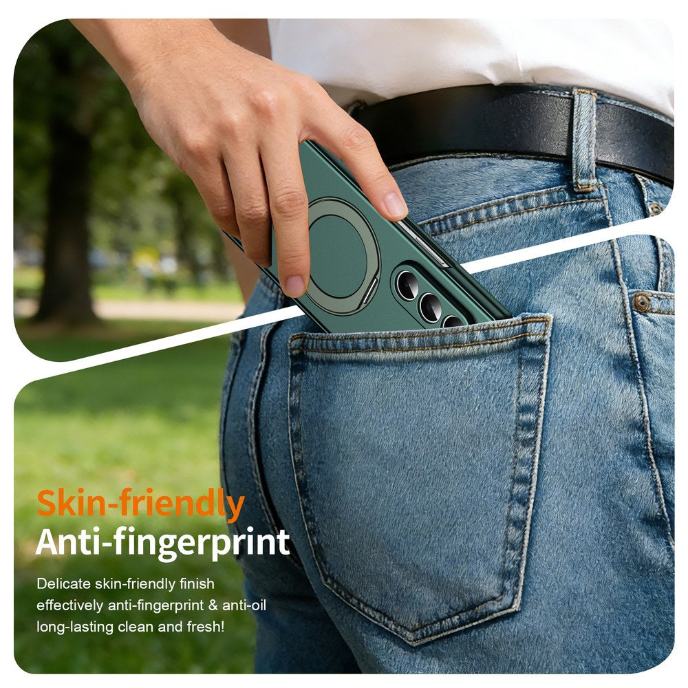 Husă Samsung Z Fold 8 Ultra MagRing integrală Frosted, Green