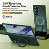 Husă Samsung Z Fold 8 Ultra MagRing integrală Frosted, Green