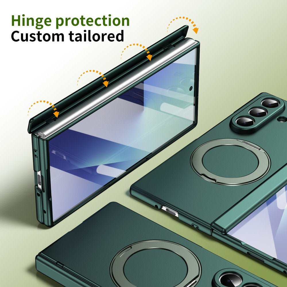 Husă Samsung Z Fold 8 Ultra MagRing integrală Frosted, Green