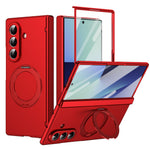 Husă Samsung Z Fold 8 Ultra MagRing integrală Frosted, Red