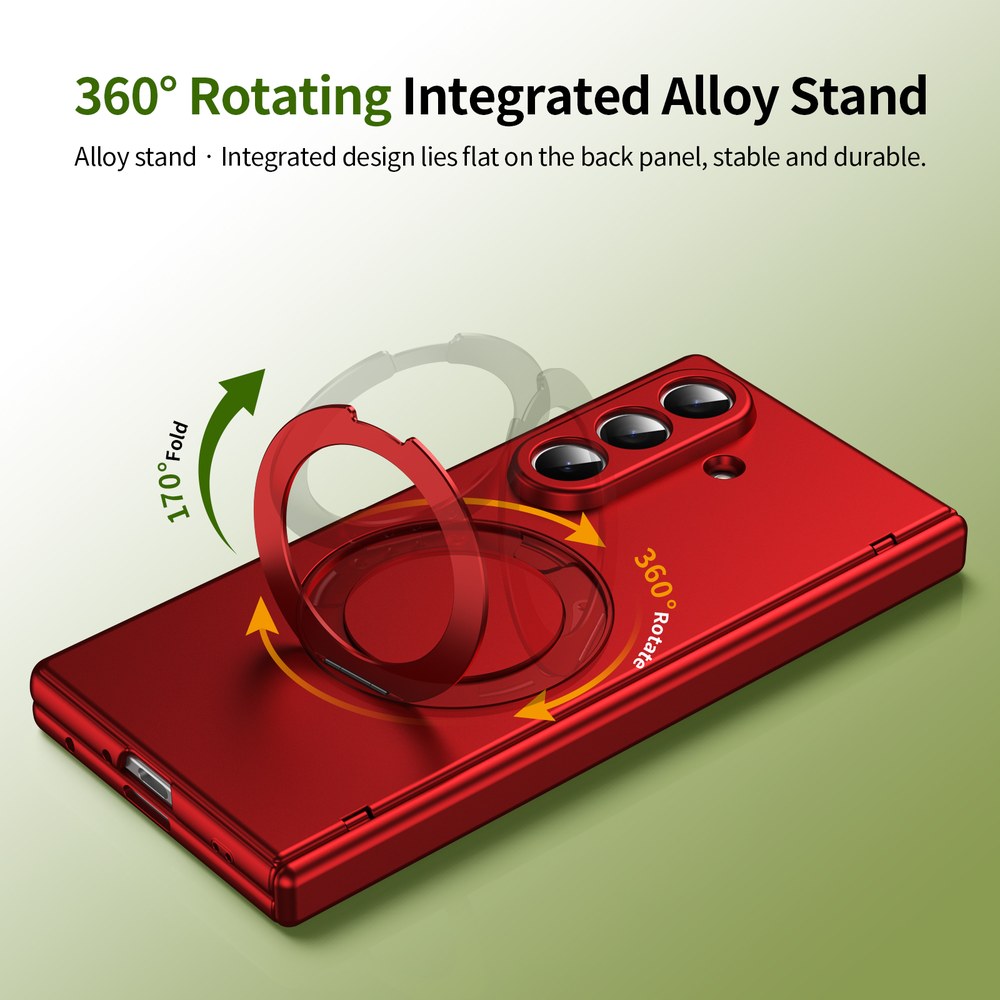 Husă Samsung Z Fold 8 Ultra MagRing integrală Frosted, Red
