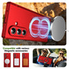 Husă Samsung Z Fold 8 Ultra MagRing integrală Frosted, Red