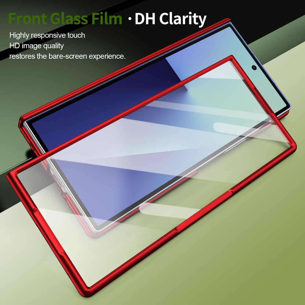 Husă Samsung Z Fold 8 Ultra MagRing integrală Frosted, Red